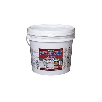 アサヒペン　外カベ・ブロック塀用セメント3ＫＧＣ013　グレー