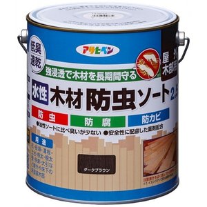 アサヒペン   水性木材防虫ソート ダークブラウン 2.5リットル