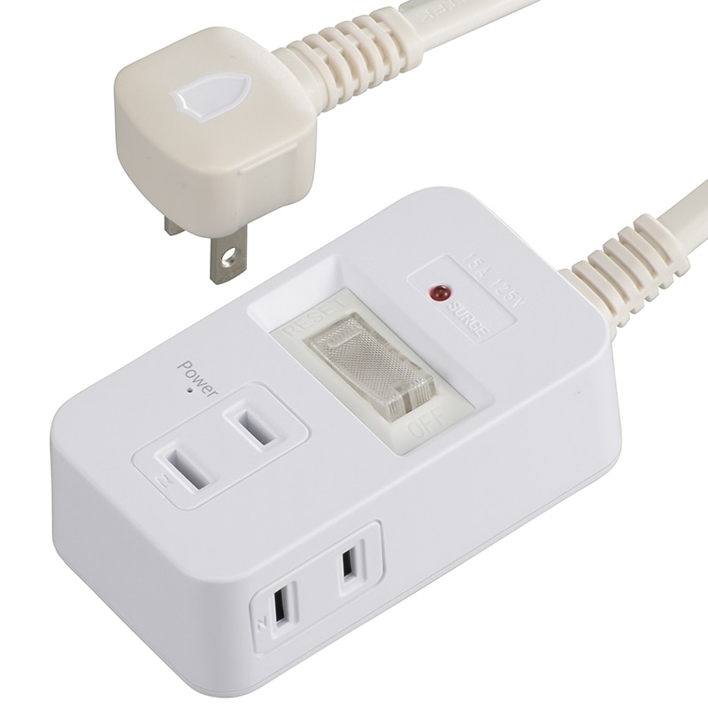 オーム電機 発煙ガードタップ スイッチ付 3個口 1m HS-TP31HS3-W