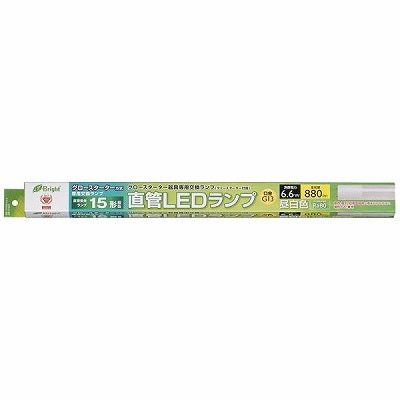 オーム電機 直管LEDランプ 15形相当 G13 昼白色 グロースタータ器具専用 LDF15SS・N/6/8