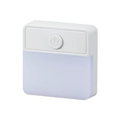 オーム電機 薄型LEDナイトライト スイッチ式 NIT-ALA6PSQ-WL