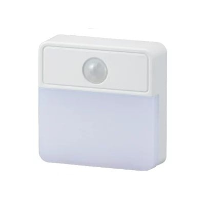 オーム電機 薄型LEDナイトライト 明暗人感センサー式NIT-ALA6JSQ-WL