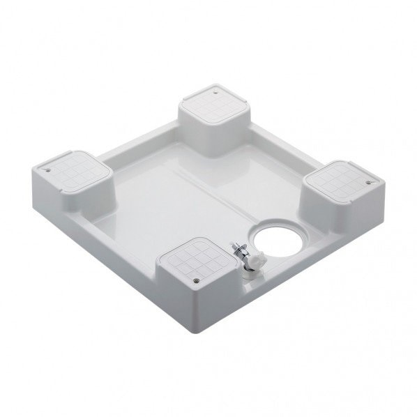 同梱不可 カクダイ KAKUDAI 426-501-W 洗濯機用防水パン 水栓つき ホワイト