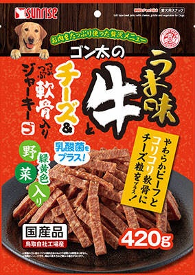 マルカン　サンライズ　ゴン太のうま味牛とチーズ&軟骨　緑黄色野菜入り　420g