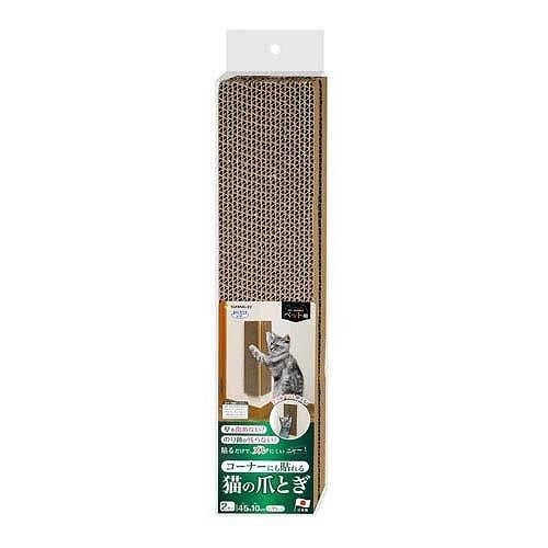 サンコー　吸着コーナーにも貼れる猫のつめとぎ　ダンボール－