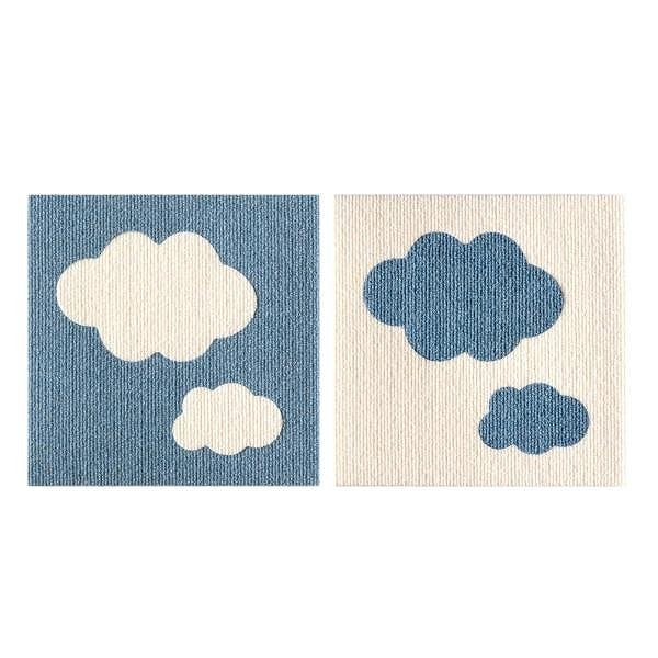 サンコー  おくだけ吸着おあそびマット雲2枚入りＩＶ＆ＭＢＬ