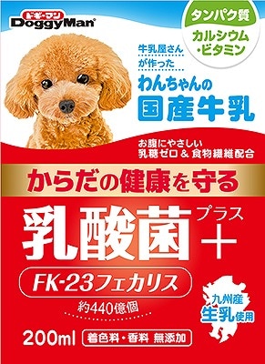 ドギーマン　わんちゃんの国産牛乳　乳酸菌プラス　200ml
