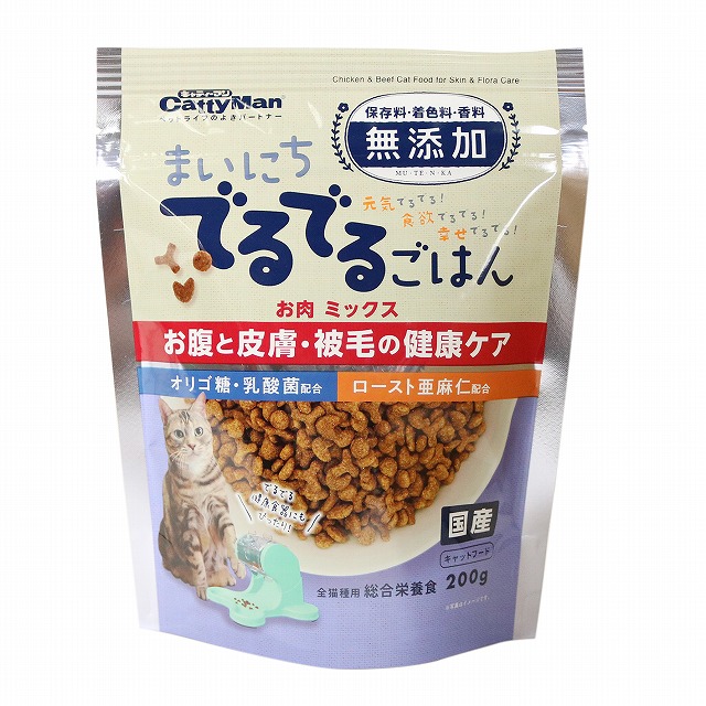 キャティーマン　まいにちでるでるごはん お腹と皮膚・被毛の健康ケア 200g 猫用