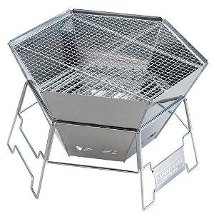 キャプテンスタッグ　バーベキューグリル ヘキサ ステンレス ファイアグリル M-6500  CAPTAIN STAG 