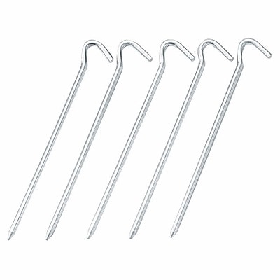 キャプテンスタッグ 丸スチールペグ　21cm　5本組 M8395　CAPTAIN　STAG