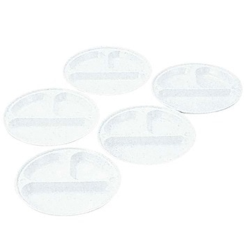 キャプテンスタッグ　抗菌仕切り付きプレート21cm 5枚組 M-9517　CAPTAIN STAG