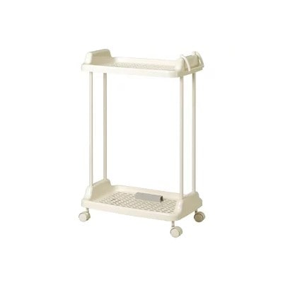 ヒマラヤ化学 バスケットワゴン 2段 ホワイト 5122 