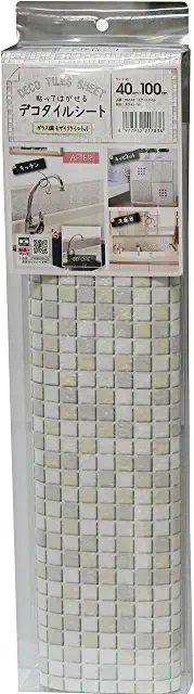 明和グラビア  貼ってはがせる  デコタイルシート モザイクタイル  DGT-05 WH