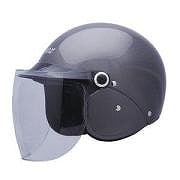 ユニカー工業 バイク ヘルメット BH-25G シールド付 セミジェットヘルメット ガンメタ