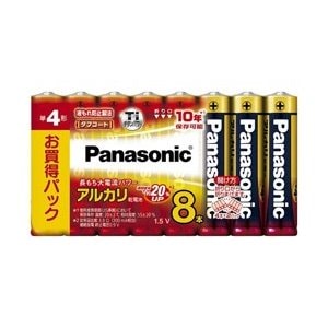 パナソニック  アルカリ乾電池単4形8本パック LR03XJ/8SW