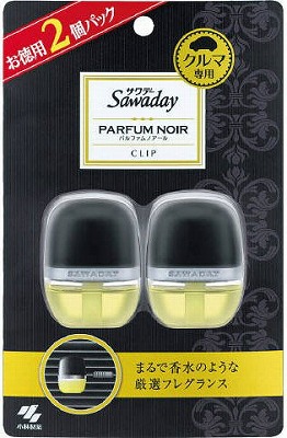 小林製薬 Sawaday サワデー クルマ専用クリップ パルファムノアール 2個パック 