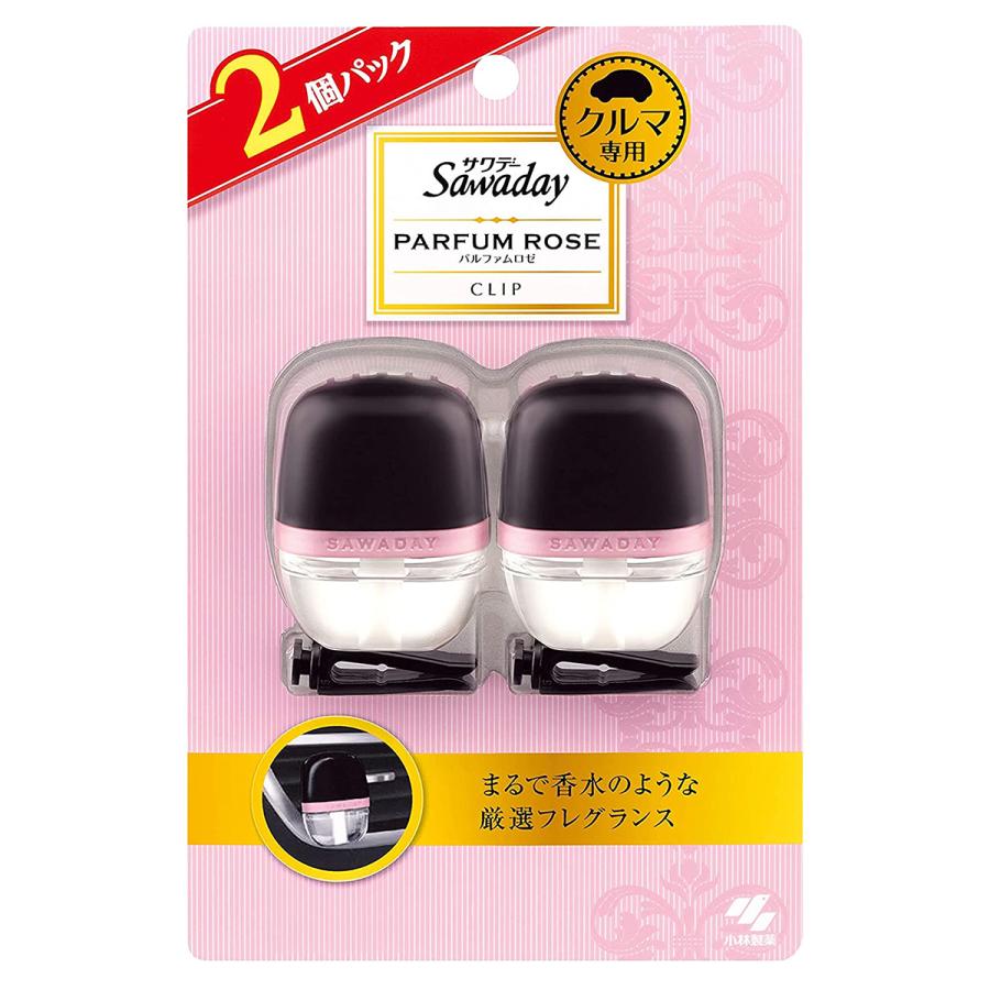小林製薬 サワデー 車用 パルファム ロゼ 消臭芳香剤  6ml×2個パック