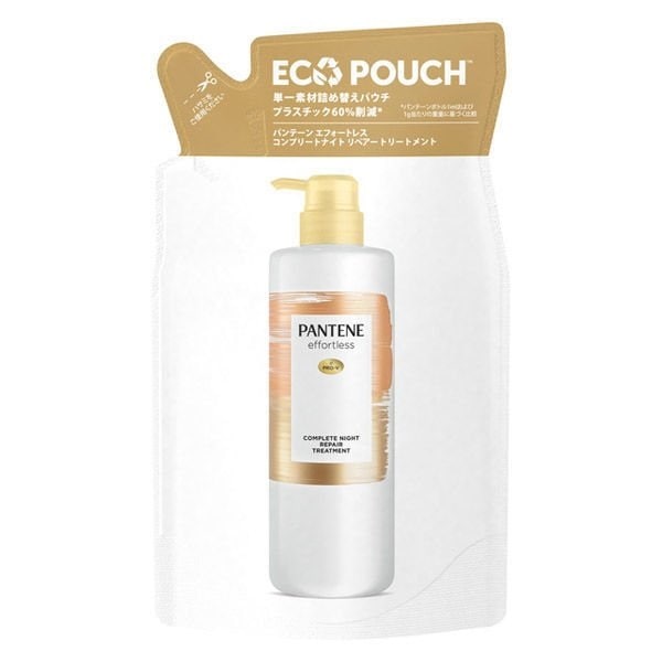 P&G  パンテーン  エフォートレス コンプリートナイトリペアー  パラベン無添加ト リートメント 詰替え 350g  エコパウチ