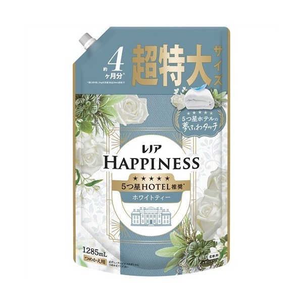 P&G　レノアハピネス　夢ふわタッチ　ホワイトティー　詰替　超特大　1285ml 【ｍ特】