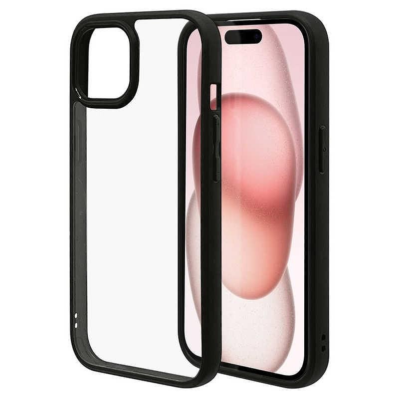 【ネコポス対応】ラスタバナナ iPhone15(6.1inch/ 2眼)/ 14/ 13用 ハイブリッドケース RHINO TPU×アクリル 5H MIL規格 ブラック×クリア