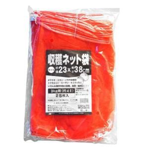 日本マタイ　収穫ネット赤　3kg用　25枚入 23×38cm