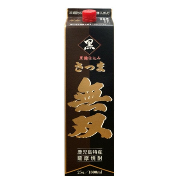 さつま無双　黒　パック　25度　1800ml　芋焼酎　鹿児島