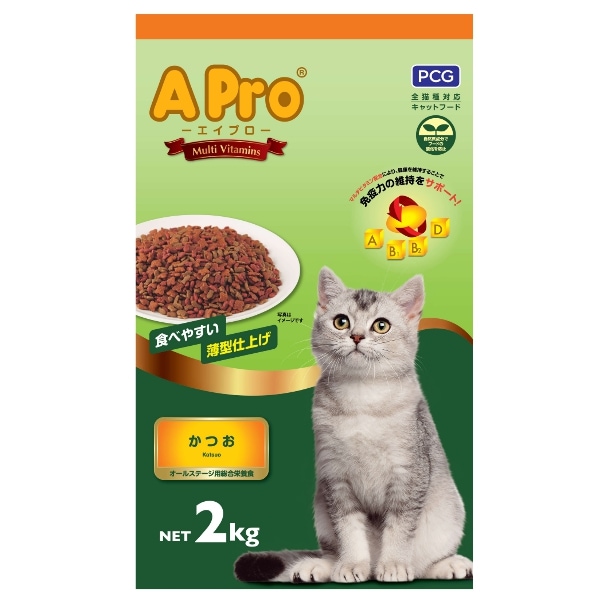 Apro エイプロ 猫ドライフード かつお 2kg キャットフード 猫