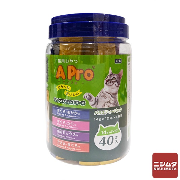 森光商店 A Pro猫用おやつ バラエティミックス 14g×40本入 | ウェット