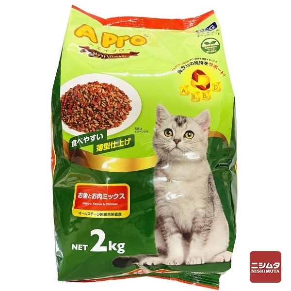 Apro エイプロ 猫ドライフード お肉ミックス 2kg キャットフード 猫
