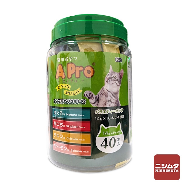 パーフェクトコンパニオンジャパン　Apro　猫用おやつバラエティ　40本入