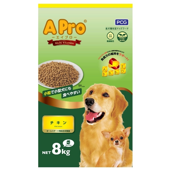 Apro エイプロ 犬ドライフード チキン 8kg 免疫力維持 ドライフード 大袋