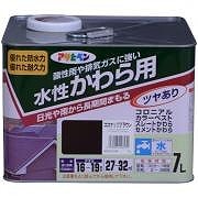 アサヒペン 水性かわら用7Lココナッツブラウン | 建屋屋外塗料