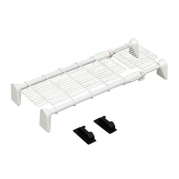 アイリスオーヤマ つっぱり棚 伸縮棚 つっぱり棒 幅55~75cm 超強力伸縮メッシュ棚 H-J-M55
