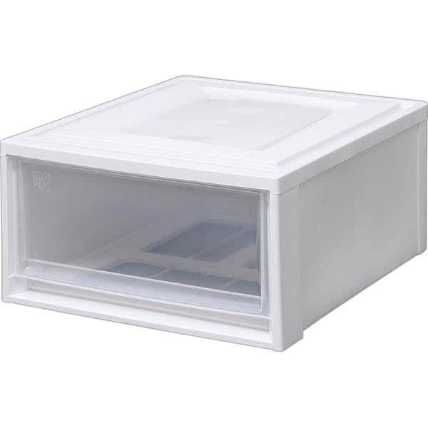 アイリスオーヤマ 収納ボックス 衣装ケース Lサイズ BC-L ホワイト/クリア