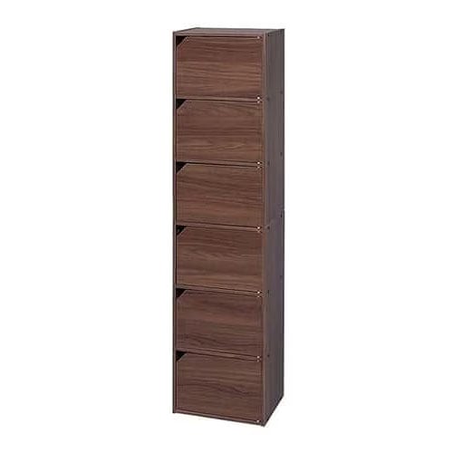 アイリスオーヤマ モジュールボックス扉付 MDB-6D ウォールナットブラウン