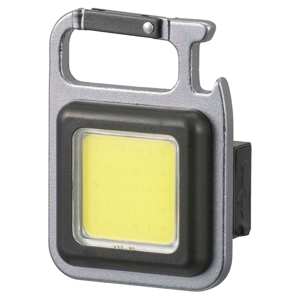 オーム電機 懐中電灯 コンパクトCOBライト 充電式 550ルーメン シルバー LH-CT55A5 USB充電式（Type-Cケーブル付属）