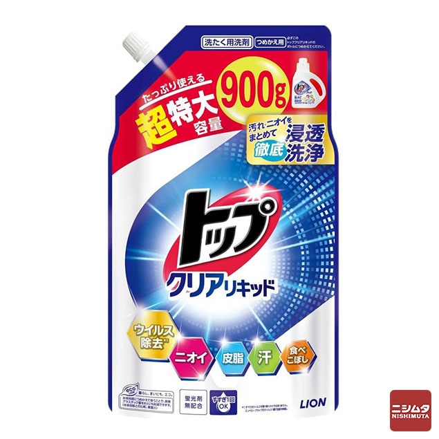 ライオン LION トップ クリアリキッド 詰替 超特大 900g 【ｍ特】