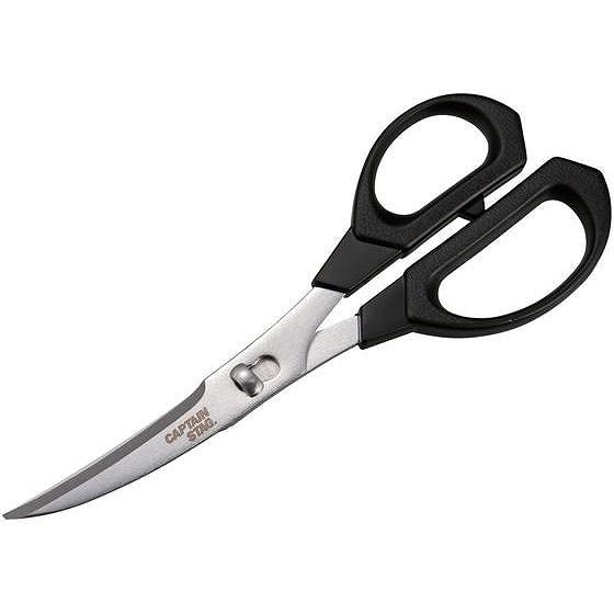 キャプテンスタッグ カーブ万能キッチンバサミ（ミニ） UH-4709