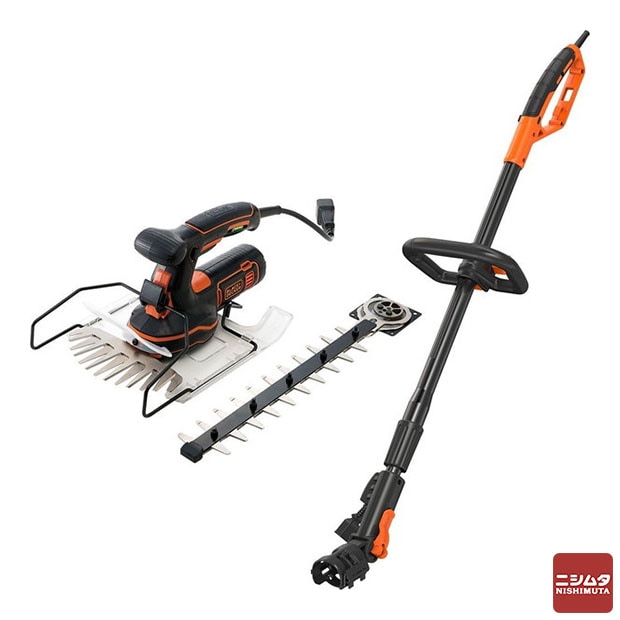 BLACK＆DECKER ブラック・アンド・デッカー GPSH1000 5in1 ポールヘッジ＆芝生バリカン 剪定 芝刈り 草刈り 安全ロックスイッチ
