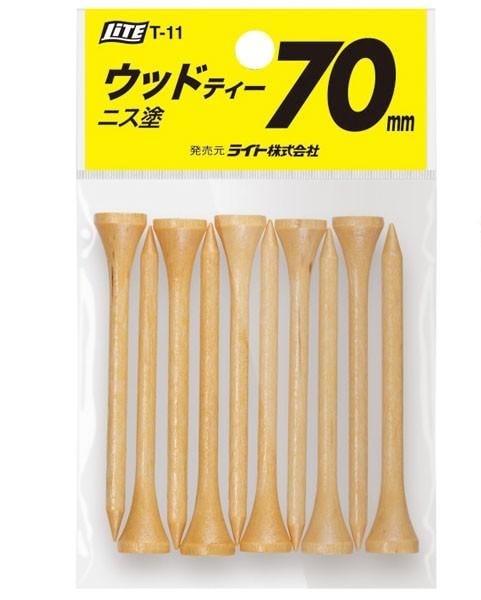 【ネコポス対応】ライト(LITE) Golf it!(ゴルフイット!)  ウッドティー 70mm ニス塗 T-11