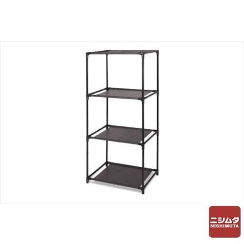 HAC 3段収納ボックスラック ブラック 工具不要