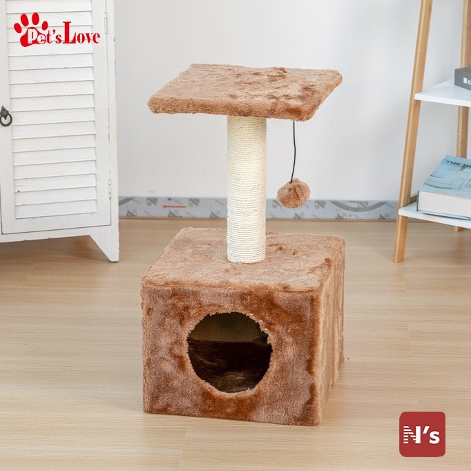 ペッツラブ　キャットタワー　2段　PL-CTW01　 おしゃれ　当店オリジナル　インテリア　組み立て簡単【送料無料】【N's】