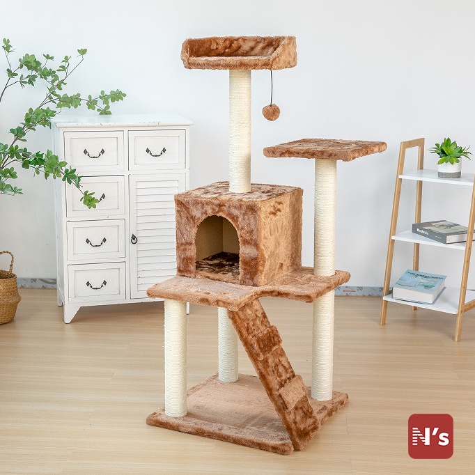 ペッツラブ　キャットタワー　3段　PL-CTW06　おしゃれ　当店オリジナル　インテリア　組み立て簡単【送料無料】【N's】
