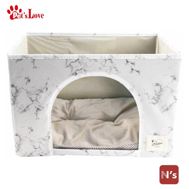 ペッツラブ　コンパクトペットハウス　マーブルホワイト　YSMI-01-WT【N's】