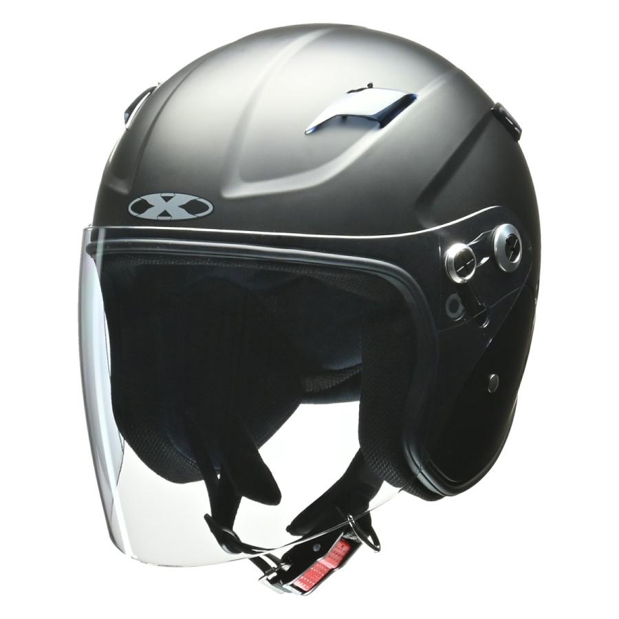 リード工業(LEAD)  RAZZO STRADA (ラッツォ ストラーダー) バイクヘルメット セミジェット X-AIR  マットブラック フリーサイズ  125cc以下用