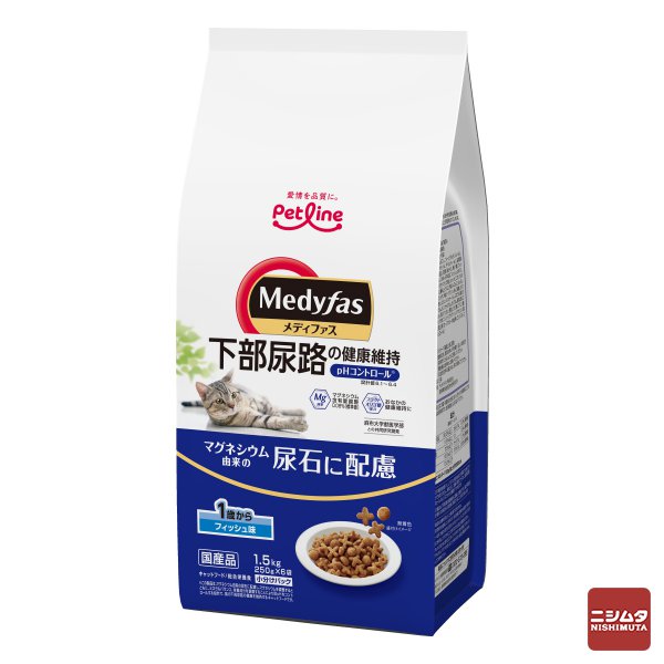 ペットライン　メディファス　1歳から　フィッシュ味 1.5kg（250g×6）