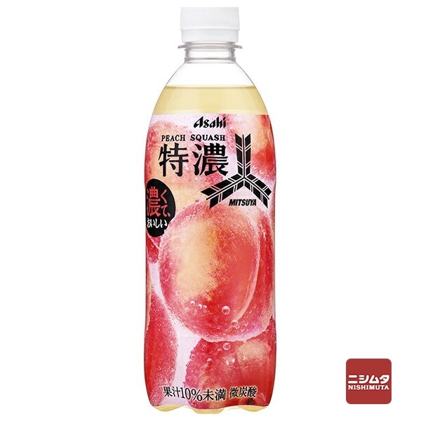 アサヒ飲料　三ツ矢特濃ピーチスカッシュ　500ml　ペットボトル