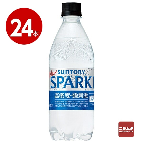 サントリー　天然水　SPARKLING　500ml×24本　ペットボトル【ｍ特】