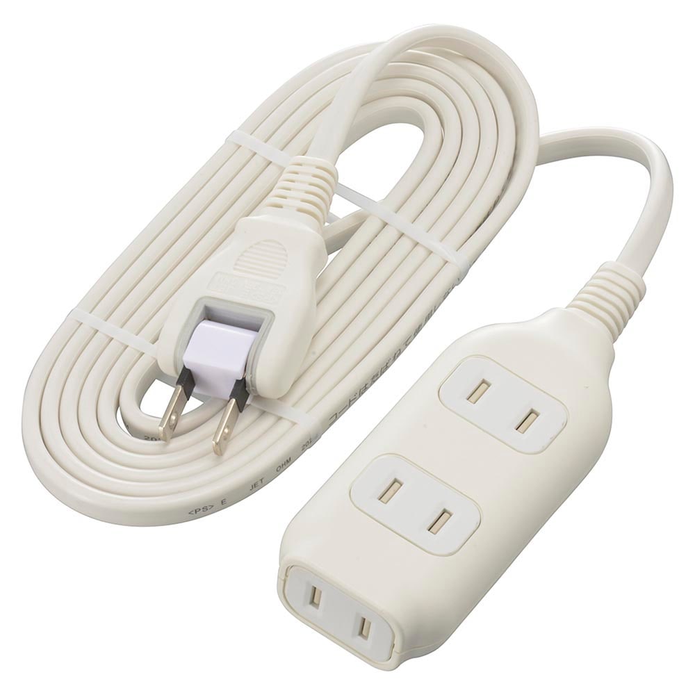 よしみ　タップＨ25個 オーム電機 電源タップ 3個口タップ ホワイト 2m HS-T32MGW22