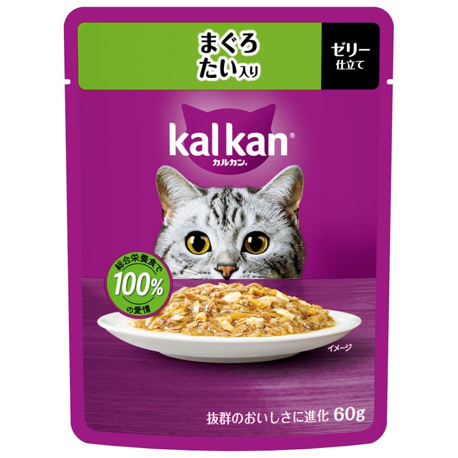 【ネコポス対応 12】マース ジャパン カルカン パウチ まぐろ たい入り 60g 【ｍ特】